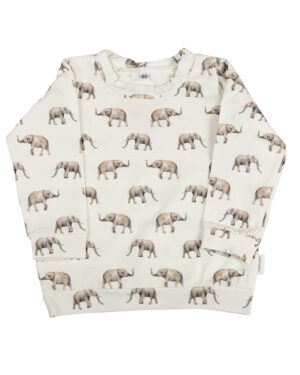 babyshirt met olifanten print