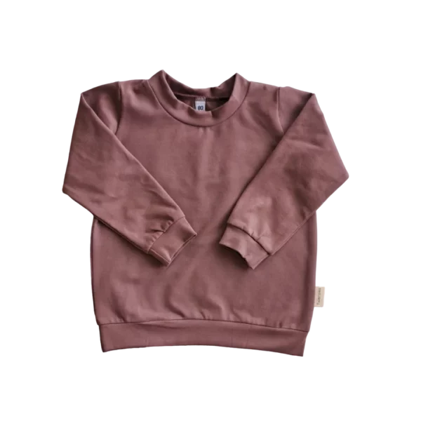 babyshirt mauve met lange mouwen