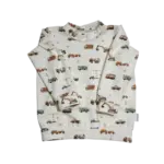 babyshirt met bouwvoertuigen