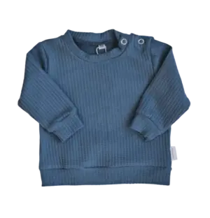 babyshirt wafel blauw babyshirt wafel blauw