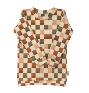 kindershirt olijf bruin
