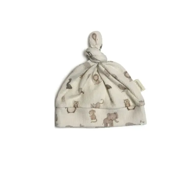babymutsje dierenprint