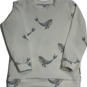 Shirt rib blauwe walvis