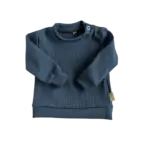 Blauw rib babyshirt met lange mouw van Twensies
