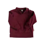 Effen bordeaux babyshirt met lange mouw van Twensies