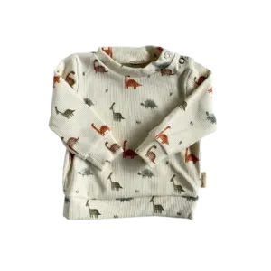 Babyshirt met lange mouw met dinosaurus print van Twensies