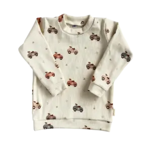 Kindershirt met lange mouw en autootjes print van Twensies
