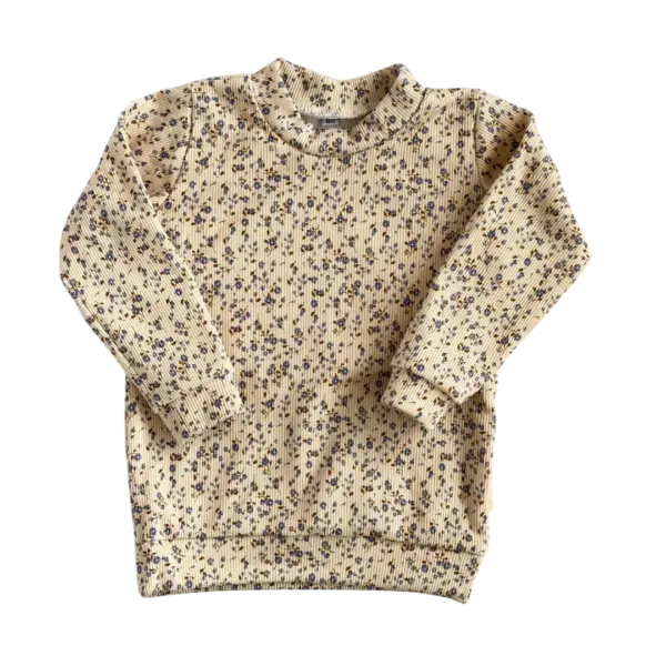 Kindershirt met lange mouw en kleine bloemetjes van Twensies