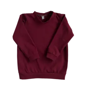 Effen bordeaux kindershirt met lange mouw van Twensies