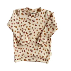 Kindershirt met lange mouw en hartjes print van Twensies