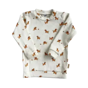 Kindershirt met lange mouw en hondjes print van Twensies
