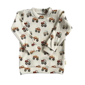 Kindershirt met lange mouw en monstertruck print van Twensies