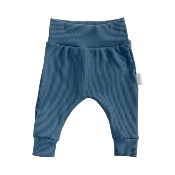 Blauw babybroekje van ribstof van Twensies