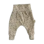 Naturel babybroekje met blauwe bloemetjes in ribstof van Twensies